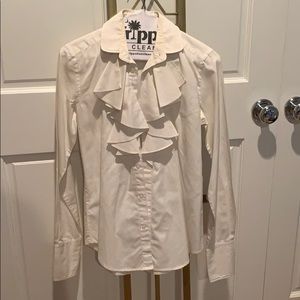 white button up blouse